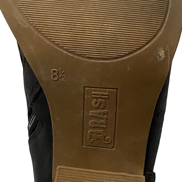 Brash Black Laser Cut Open Peep Toe Booties Size 8.5 - Picture 8 of 9